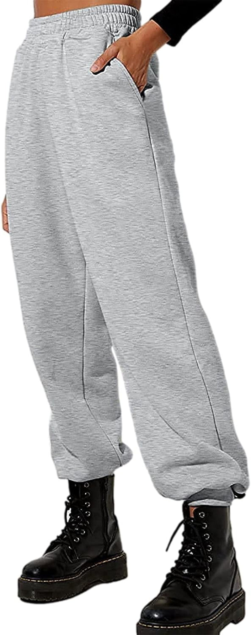 Women'S High Waisted Sweatpants Workout Active Jogger Pants Drawstring Cinch Bottom Casual Athletic Lounge Trousers